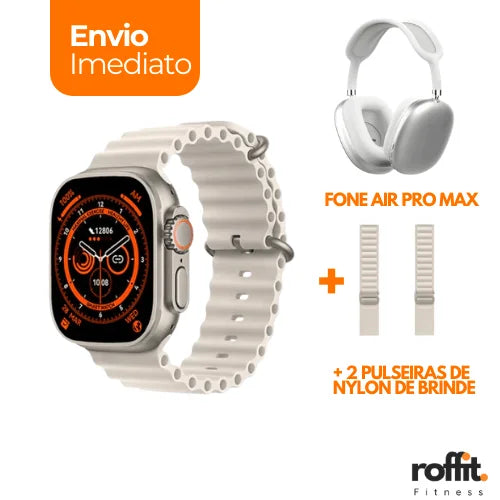 Kit ROFFIT® Smartwatch IWO9 + Fone AirMax [+2 PULSEIRAS DE BRINDE + FRETE GRÁTIS]