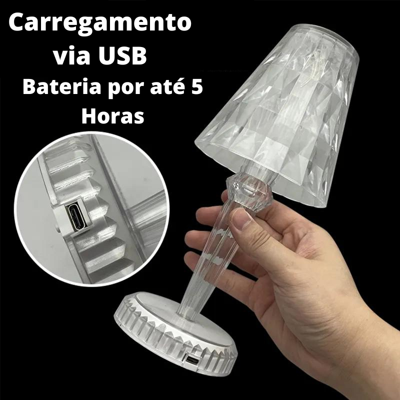 Luminária em Forma de Cristal