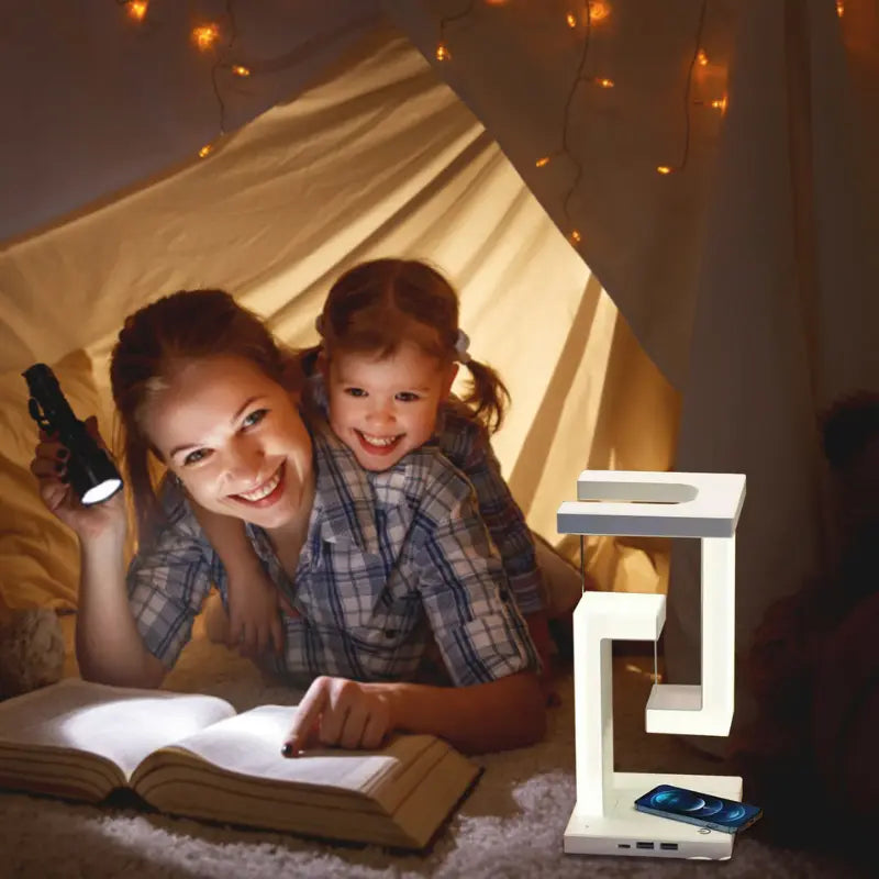 Luminária LED 2 em 1 com Carregador Para Celular Sem Fio ElegantLumen