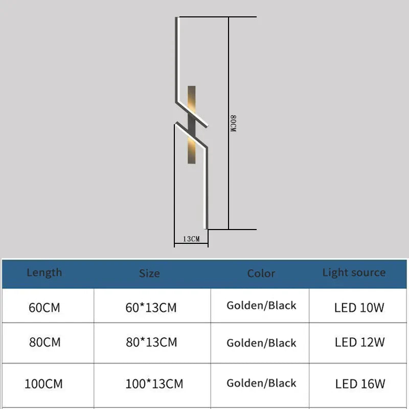 Luminária Arandela de Parede Blade LED - Estilo em Tira Minimalista - para Sala Quarto Varanda Área Gourmet