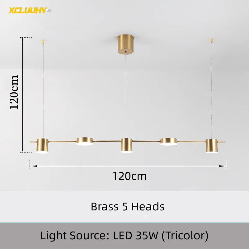 Luminária Pendente Spots Minimal Moderna - com Controle Remoto LED Ajustável - para Iluminação de Área Gourmet, Sala, Escritório