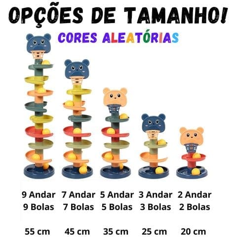 Torre giratória brinquedo educativo infantil